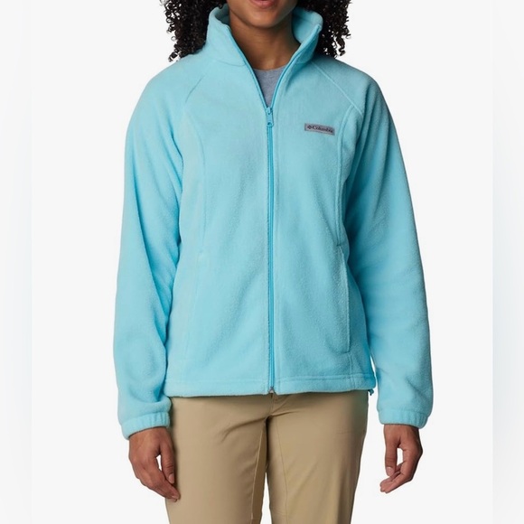 Columbia Women's Benton Springs Full Zip  Light Blue Fleece Jacket - Picture 1 of 12